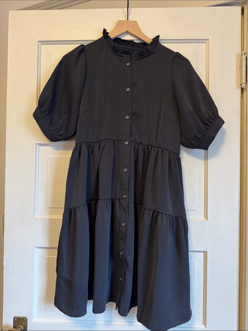 Angel Type Tiered babydoll Dress with Ruffle Collar